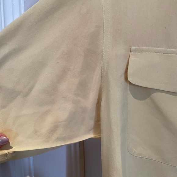 100% SILK Votre Nom button down shirt - Picture 3 of 7